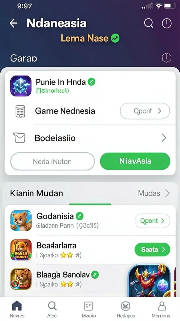zk988 - Tangkapan layar menampilkan menu utama dengan berbagai pilihan level.